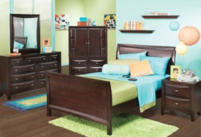 Ivy League Cherry 4 Pc Full Sleigh Bedroom
