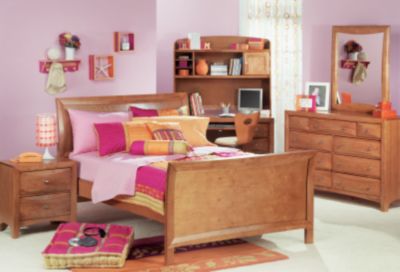 Ivy League Honey 4 Pc Full Sleigh Bedroom