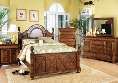 Cindy Crawford Home Key West Dark Panel 5 Pc Queen Bedroom