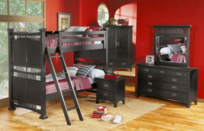 Mission Black 3 Pc Bunk Bedroom