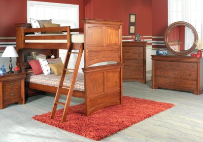 Oberon Cherry 4 Pc Bunk Bedroom