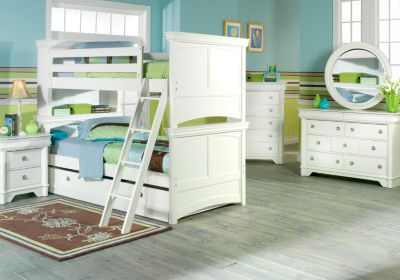 Oberon White 4 Pc Bunk Bedroom