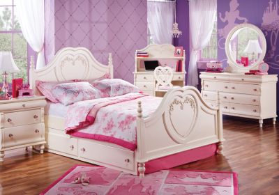 Disney Princess Pearl 6 Pc Full Panel Bedroom