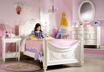Disney Princess White 3 Pc Twin Poster Bedroom