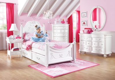 Disney Princess White 5 Pc Twin Poster Bedroom