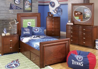NFL Titans Touchdown Cherry 3 Pc Twin Panel Bedroom