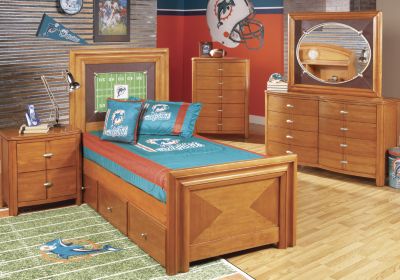 NFL Dolphins Touchdown Honey 3 Pc Twin Panel Bedroom