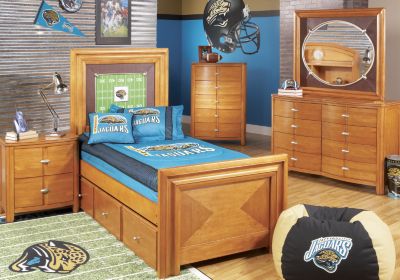 NFL Jaguars Touchdown Honey 3 Pc Full Panel Bedroom