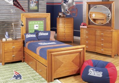 NFL Patriots Touchdown Honey 3 Pc Full Panel Bedroom