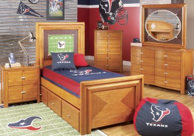 NFL Texans Touchdown Honey 3 Pc Full Panel Bedroom