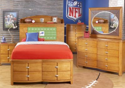 NFL Bills Touchdown Honey 3 Pc Full Bookcase Storage Bedroom