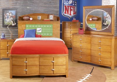 NFL Eagles Touchdown Honey 3 Pc Full Bookcase Storage Bedroom