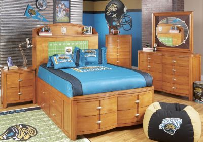 NFL Jaguars Touchdown Honey 3 Pc Full Bookcase Storage Bedroom
