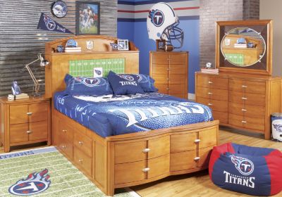 NFL Titans Touchdown Honey 3 Pc Twin Bookcase Storage Bedroom