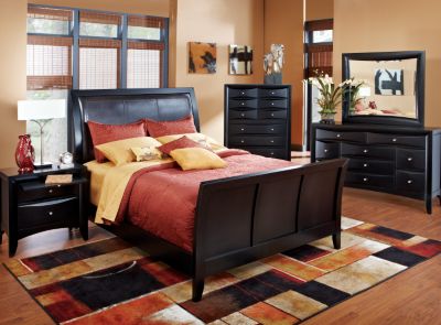 Valencia Dark Sleigh 5 Pc King Bedroom