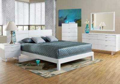Violet White 7 Pc King Bedroom