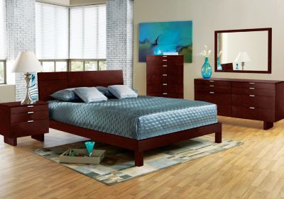 Violet Merlot 5 Pc King Bedroom