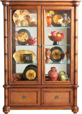 Cindy Crawford Home Key West Dark 2 Pc Curio Cabinet