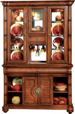 Cindy Crawford Home Key West Dark 2 Pc China Cabinet