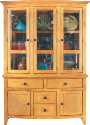 Santa Cruz Light Pine China Cabinet