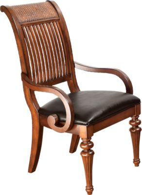 Cindy Crawford Home Key West Dark Slat Back Arm Chair