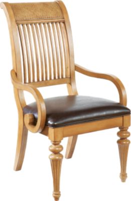 Cindy Crawford Home Key West Light Slat Back Arm Chair