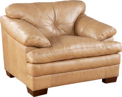 Delfino Beige Leather Chair