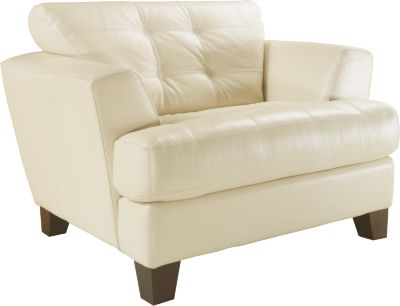 Cindy Crawford Home Avenue Pearl Leather Chair
