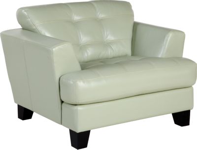 Cindy Crawford Home Avenue Mint Leather Chair