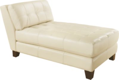 Cindy Crawford Home Avenue Pearl Leather Chaise