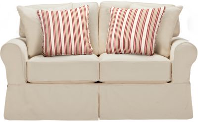 Cindy Crawford Home Beachside White Denim Loveseat