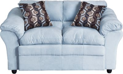 Durham Sky Blue Loveseat