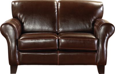Molina Brown Leather Loveseat