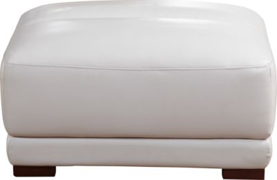 Malandra Grey Leather Ottoman