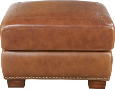 Phoenix Leather Ottoman