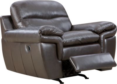 Rozzano Chocolate Leather Recliner