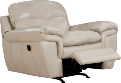 Rozzano Beige Leather Recliner