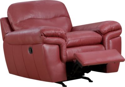 Rozzano Red Leather Recliner