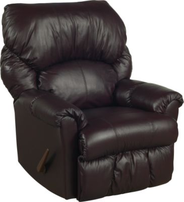 Benson Burgundy Leather Match Rocker Recliner