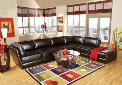 Milanese 6 Pc Modular Brown Sectional
