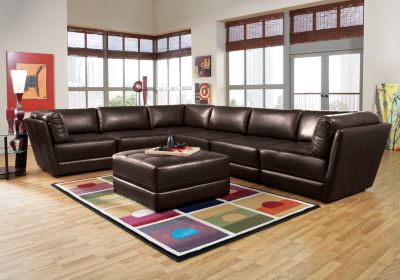 Milanese 7 Pc Modular Brown Sectional Livingroom