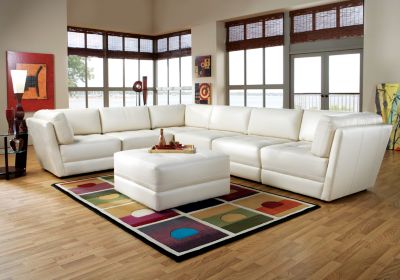 Milanese 7 Pc Modular Ivory Sectional Livingroom