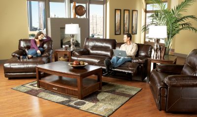 Sereno Leather Match 7 Pc Motion Livingroom