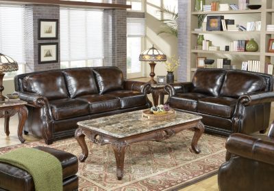 Warrick Leather 7 Pc Livingroom