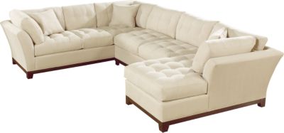 Cindy Crawford Home Metropolis Taupe Right 3 Pc Sectional