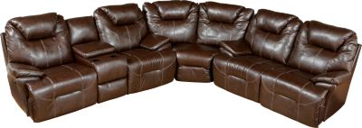 Morello Coffee Blended Leather 3 Pc Sectional