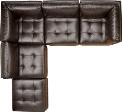 Milanese 5 Pc Modular Brown Pit Sectional