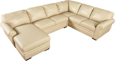 Cabrera Leather Left 3 Pc Sectional