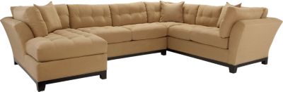 Cindy Crawford Home Metropolis Peat Left 3 Pc Sectional