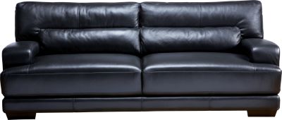 Cindy Crawford Home Bellamy Black Leather Sofa